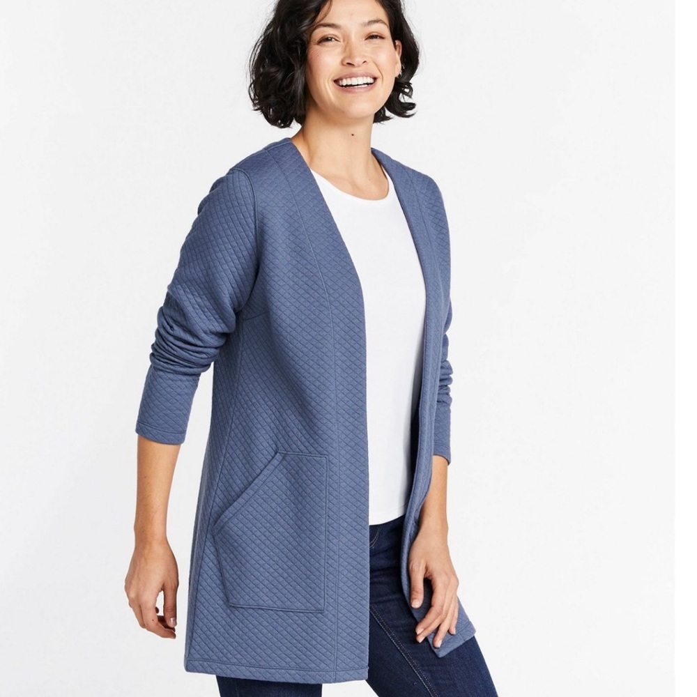 L.L.BEAN soft light quilted cardigan/jacket